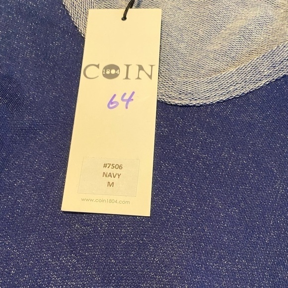 Coin 1804 Navy Blue Sleeveless Dress Medium NWT - Picture 5 of 9